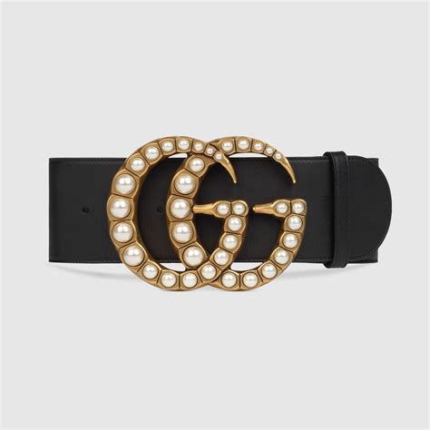 women gucci belt with pearls